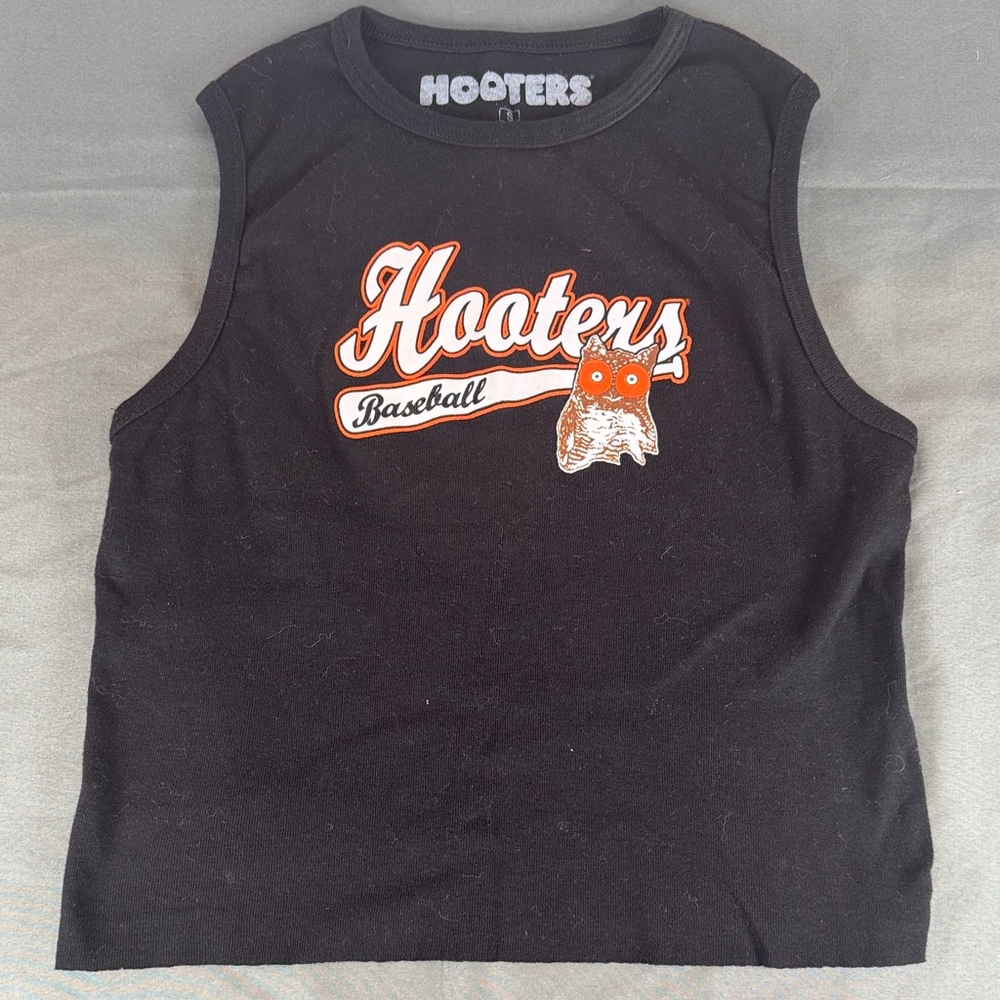 Hooters Baseball Black Baseball Tank Top Small
